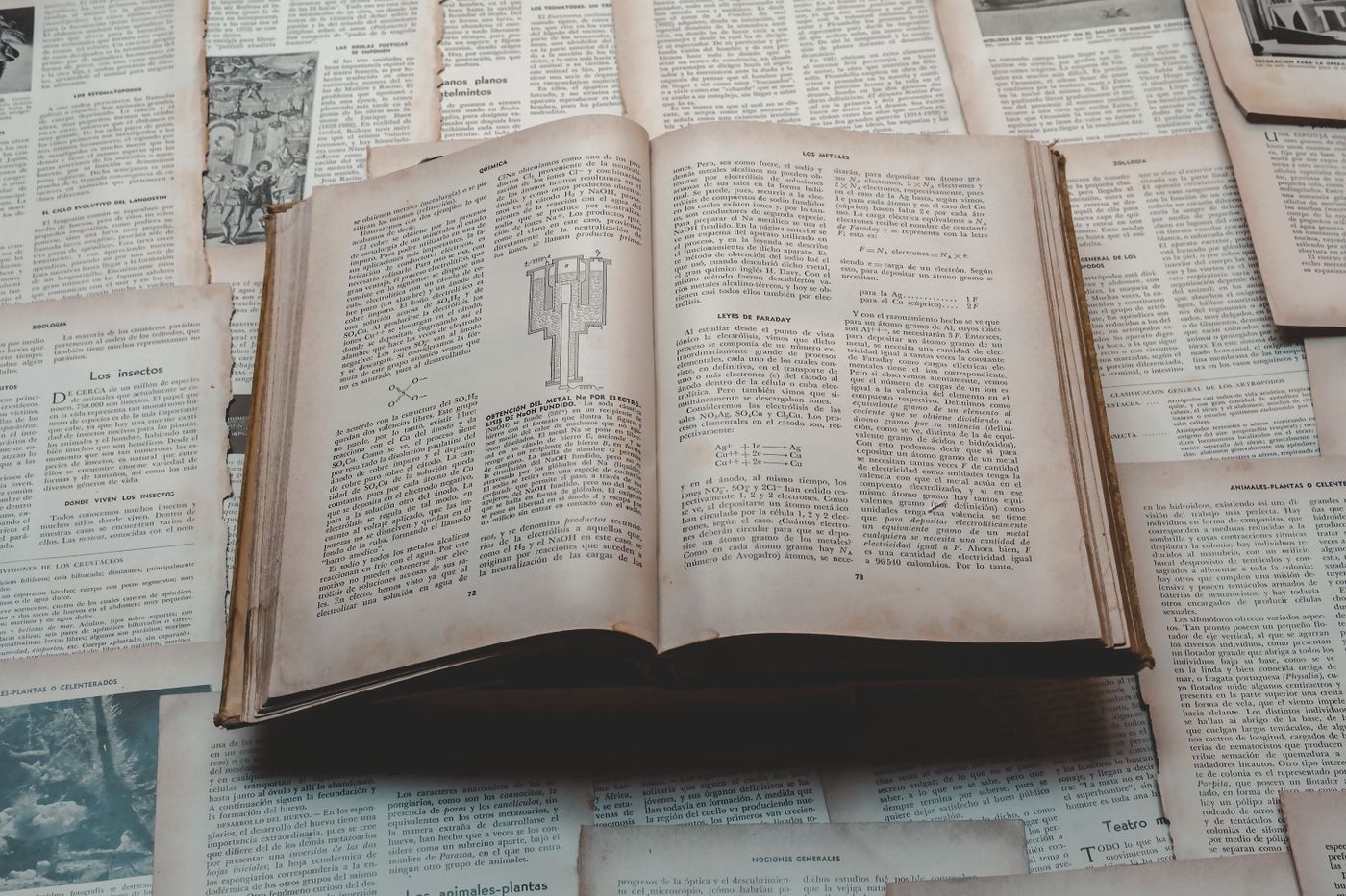 Worn pages of an open book in close-up, illustrating the shift from prose to screen.