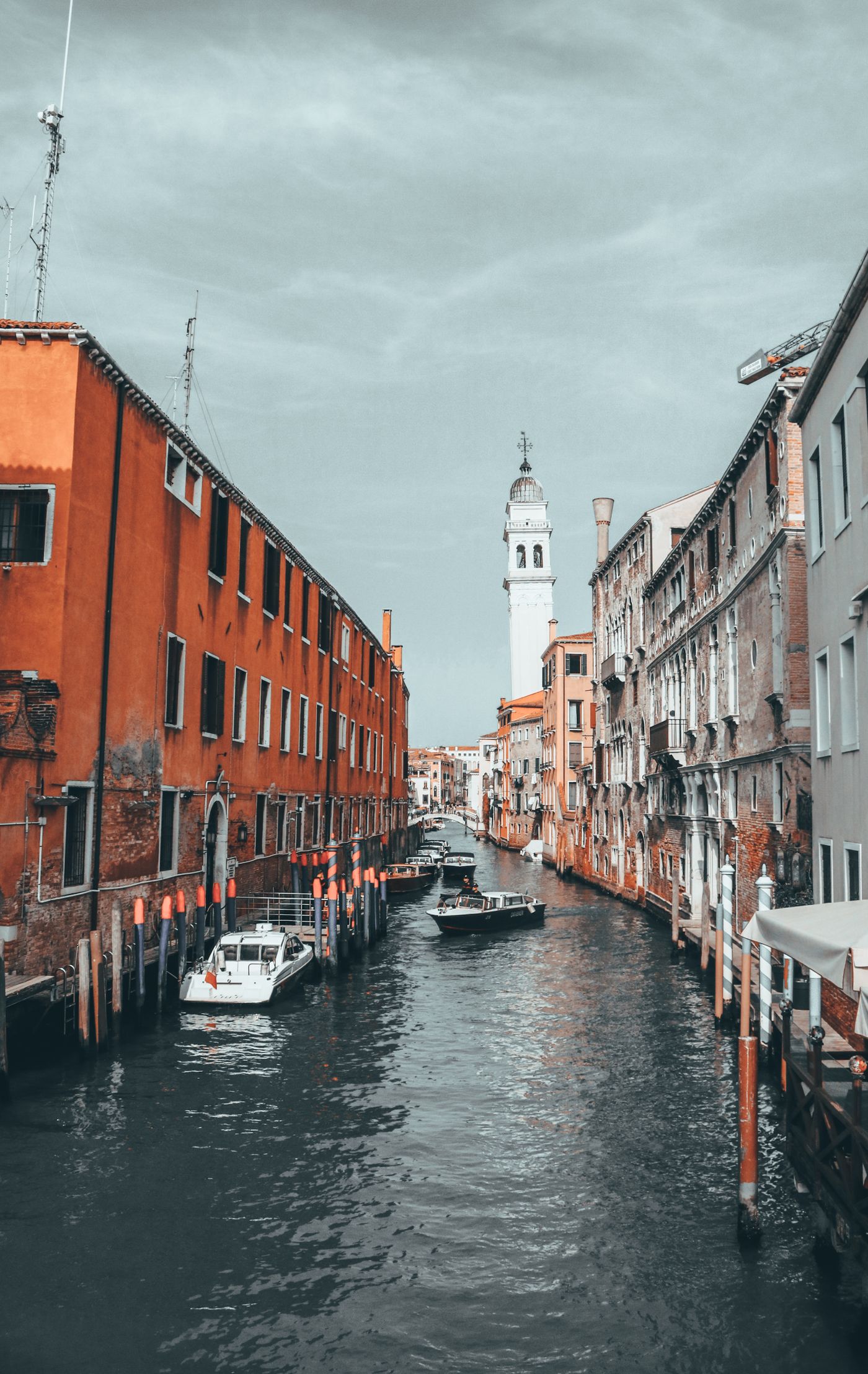 A canal lined with old buildings in Venice, a thematic photograph for a city of waterways, not a Braavos filming location.