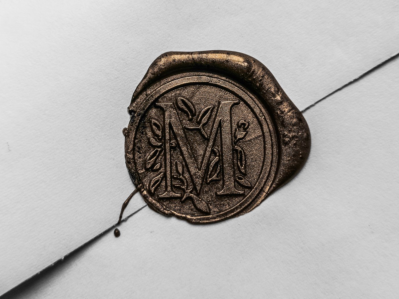 A wax seal on a letter, a thematic photograph for Catelyn Stark’s negotiations.